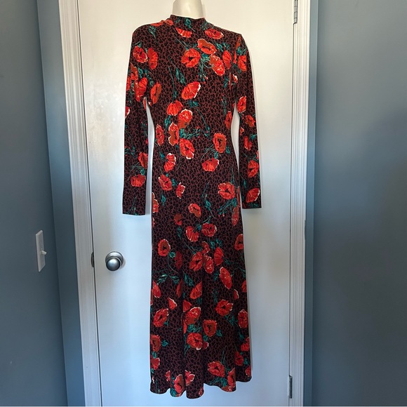 Free People Romance Retro Midi Dress with Poppy Floral Details - Picture 3 of 16